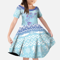 Cardiganshire Wales Christmas Family Matching Off Shoulder Maxi Dress and Hawaiian Shirt Ceredigion Herring Celtic Knot - Wonder Print Shop