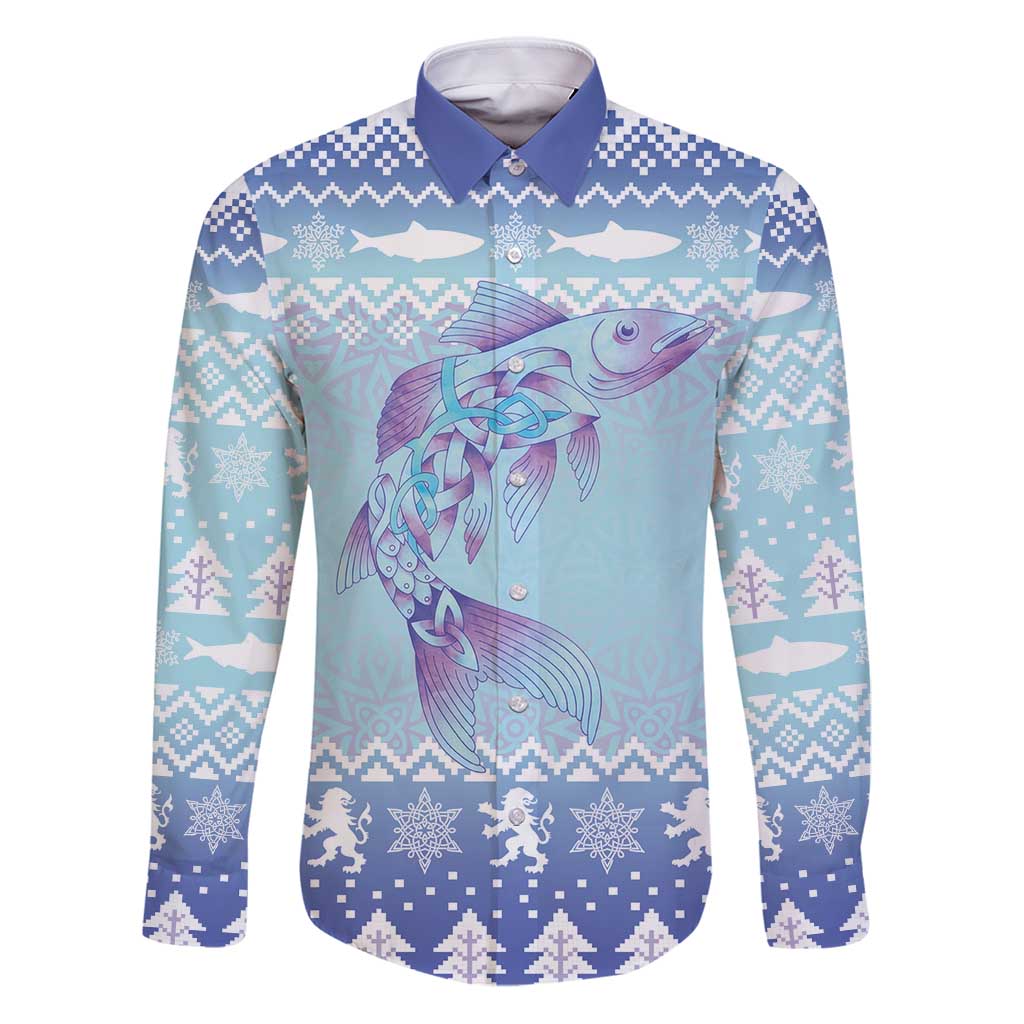 Cardiganshire Wales Christmas Family Matching Puletasi and Hawaiian Shirt Ceredigion Herring Celtic Knot - Wonder Print Shop