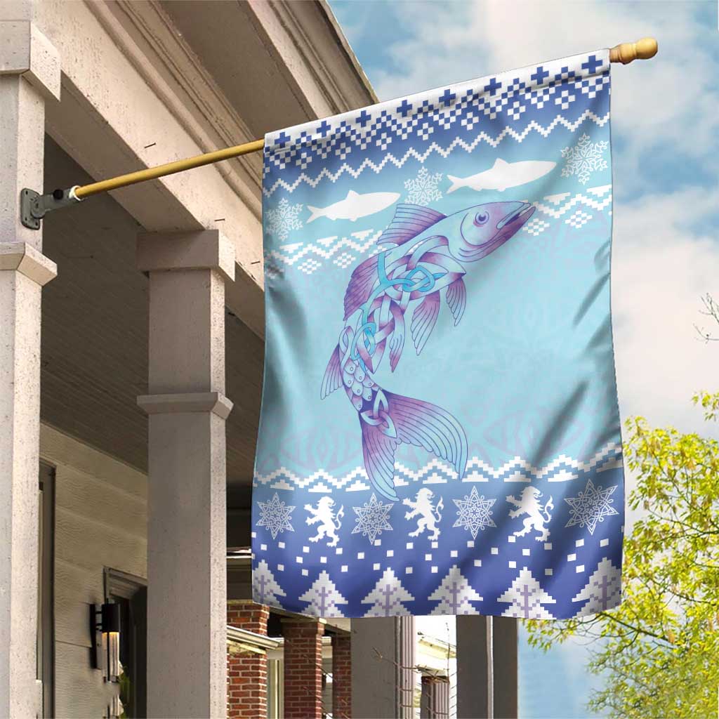 Cardiganshire Wales Christmas Garden Flag Ceredigion Herring Celtic Knot - Wonder Print Shop