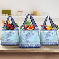 Cardiganshire Wales Christmas Grocery Bag Ceredigion Herring Celtic Knot - Wonder Print Shop