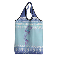 Cardiganshire Wales Christmas Grocery Bag Ceredigion Herring Celtic Knot - Wonder Print Shop