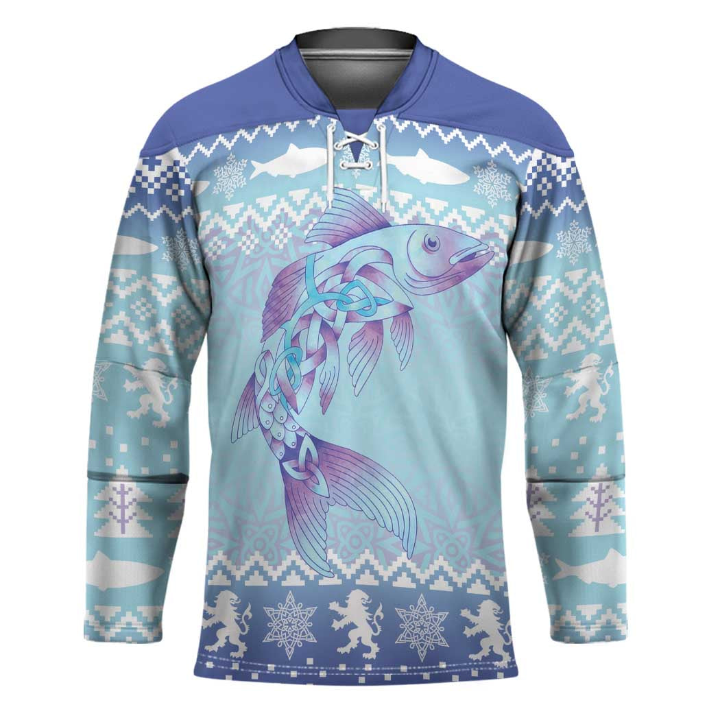 Cardiganshire Wales Christmas Hockey Jersey Ceredigion Herring Celtic Knot - Wonder Print Shop
