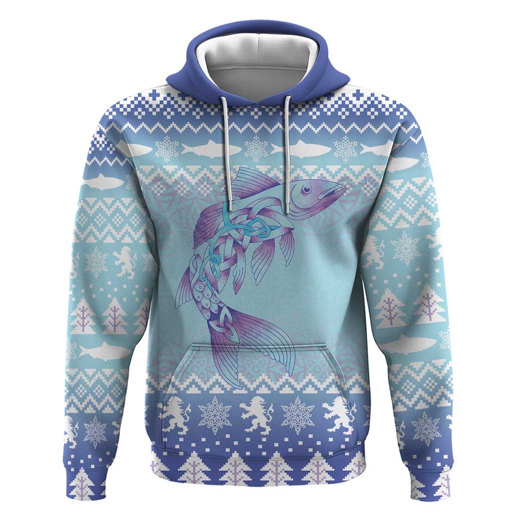 Cardiganshire Wales Christmas Hoodie Ceredigion Herring Celtic Knot - Wonder Print Shop