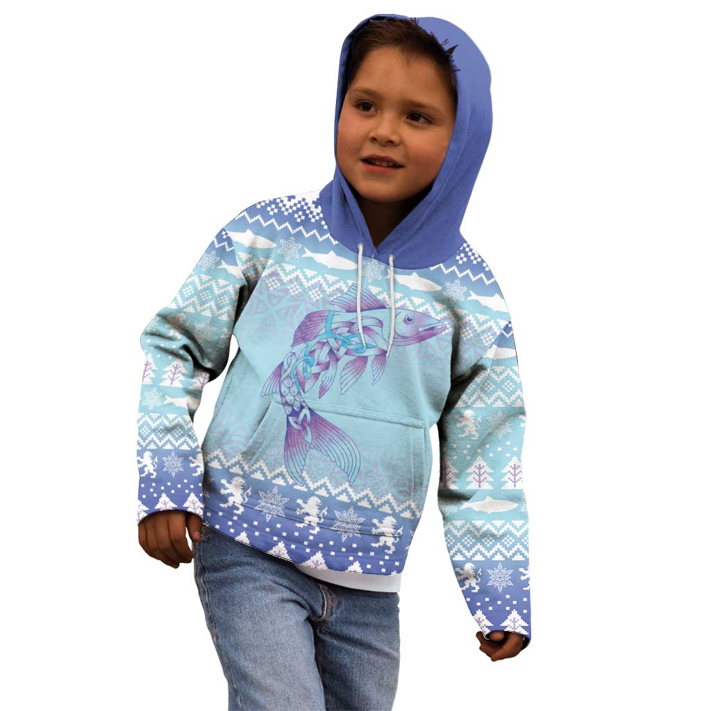 Cardiganshire Wales Christmas Kid Hoodie Ceredigion Herring Celtic Knot - Wonder Print Shop