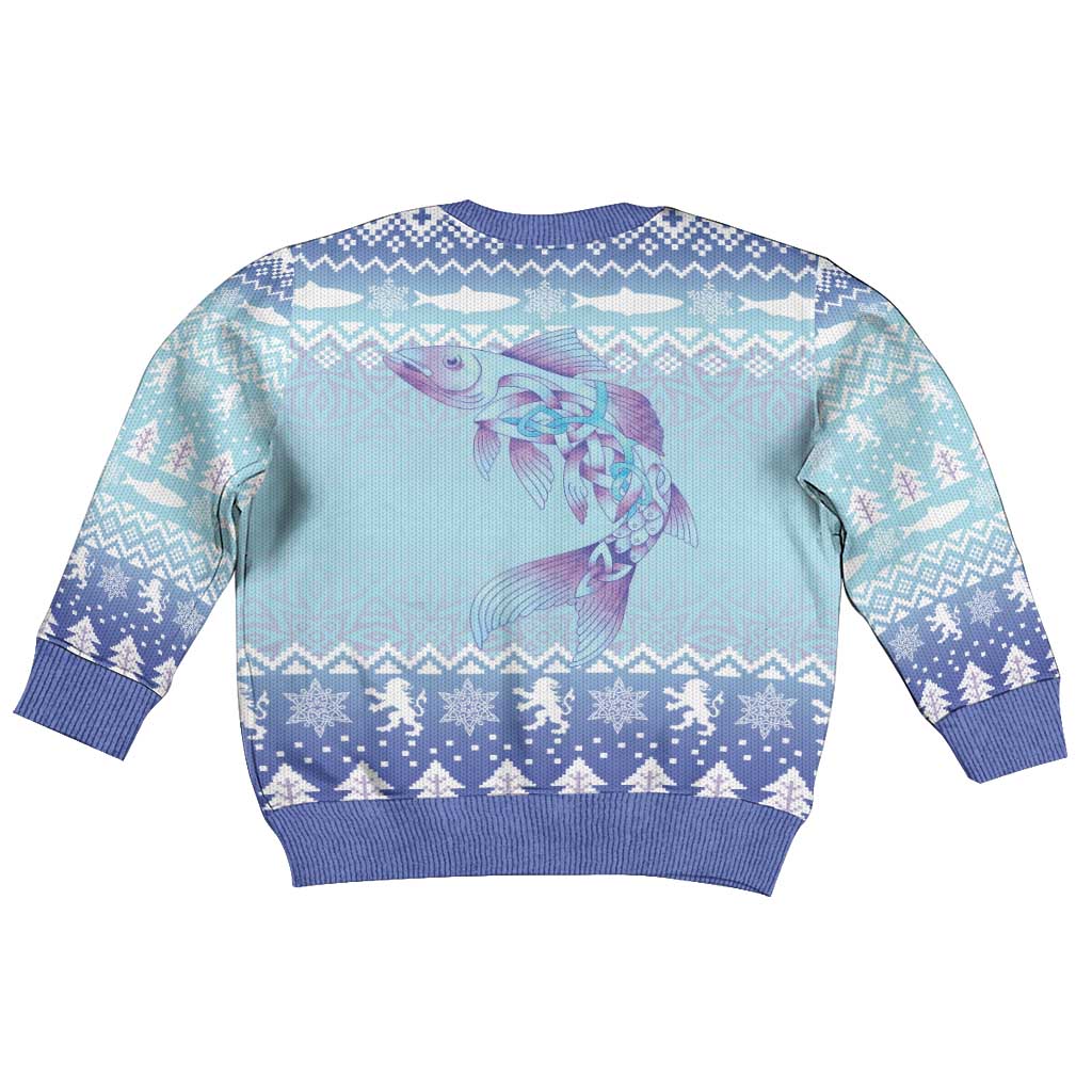 Cardiganshire Wales Christmas Kid Ugly Christmas Sweater Ceredigion Herring Celtic Knot - Wonder Print Shop