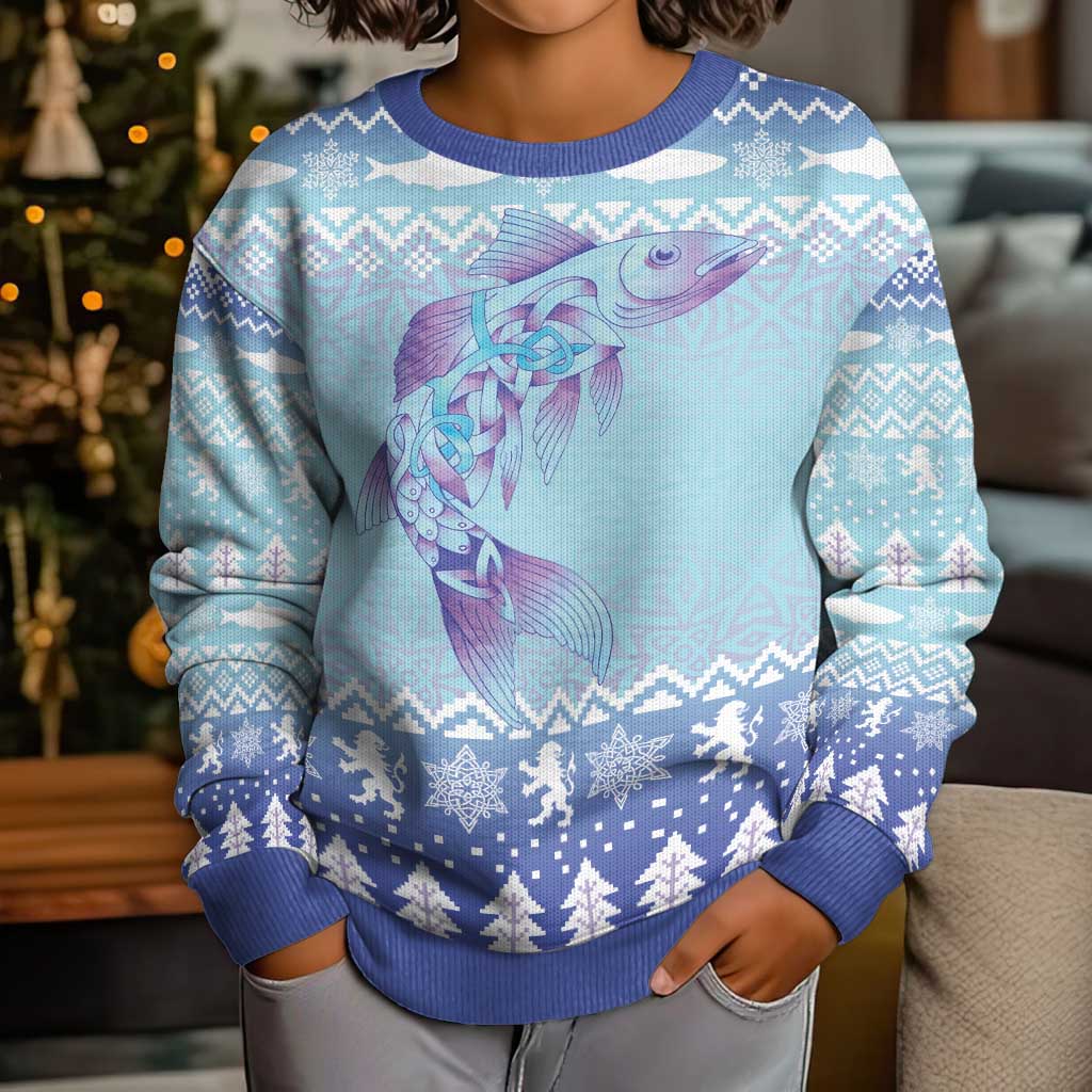 Cardiganshire Wales Christmas Kid Ugly Christmas Sweater Ceredigion Herring Celtic Knot - Wonder Print Shop