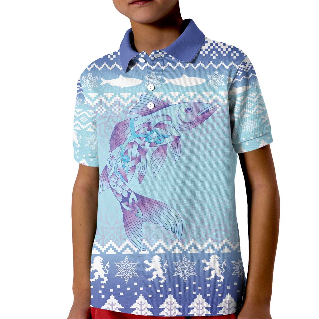 Cardiganshire Wales Christmas Kid Polo Shirt Ceredigion Herring Celtic Knot - Wonder Print Shop