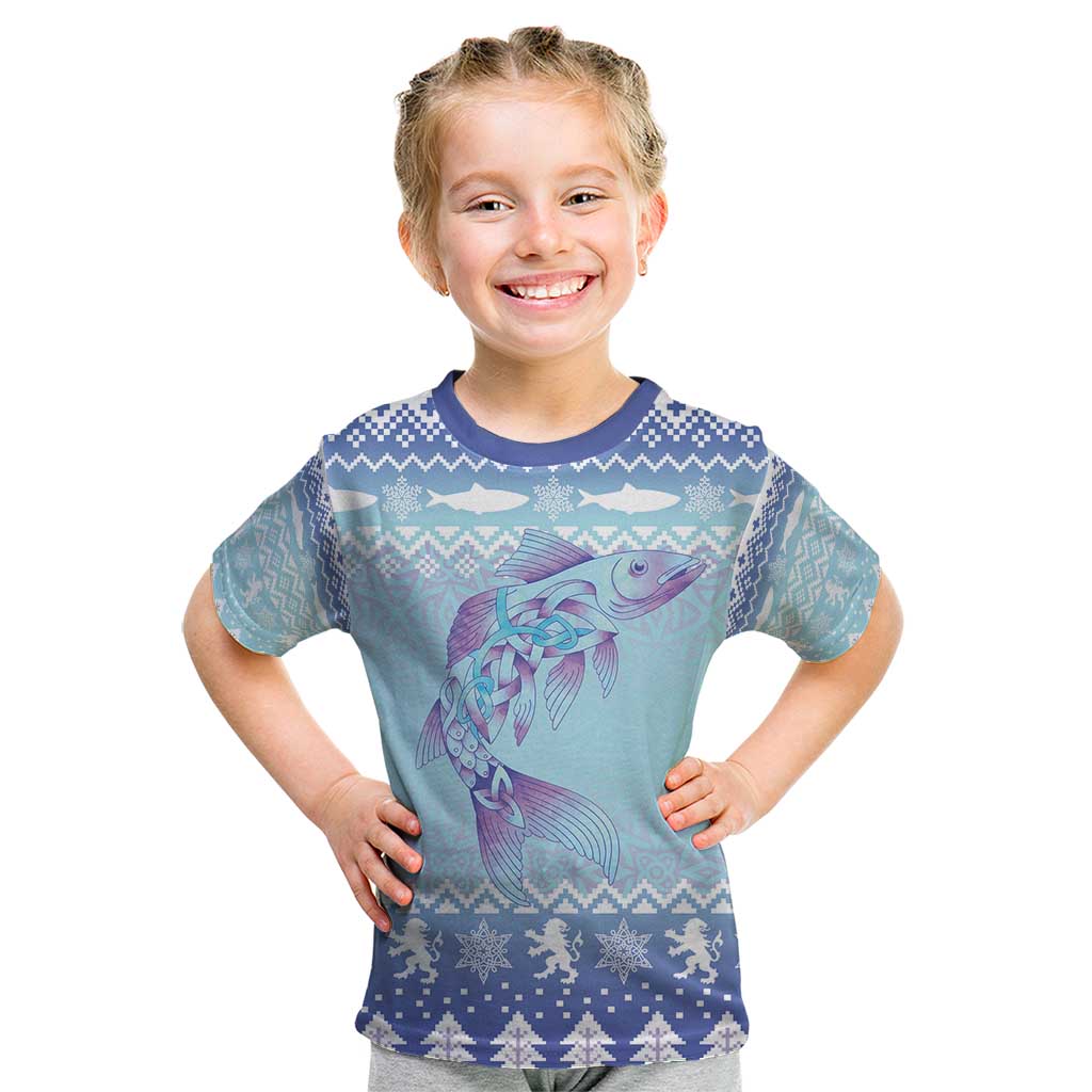 Cardiganshire Wales Christmas Kid T Shirt Ceredigion Herring Celtic Knot - Wonder Print Shop
