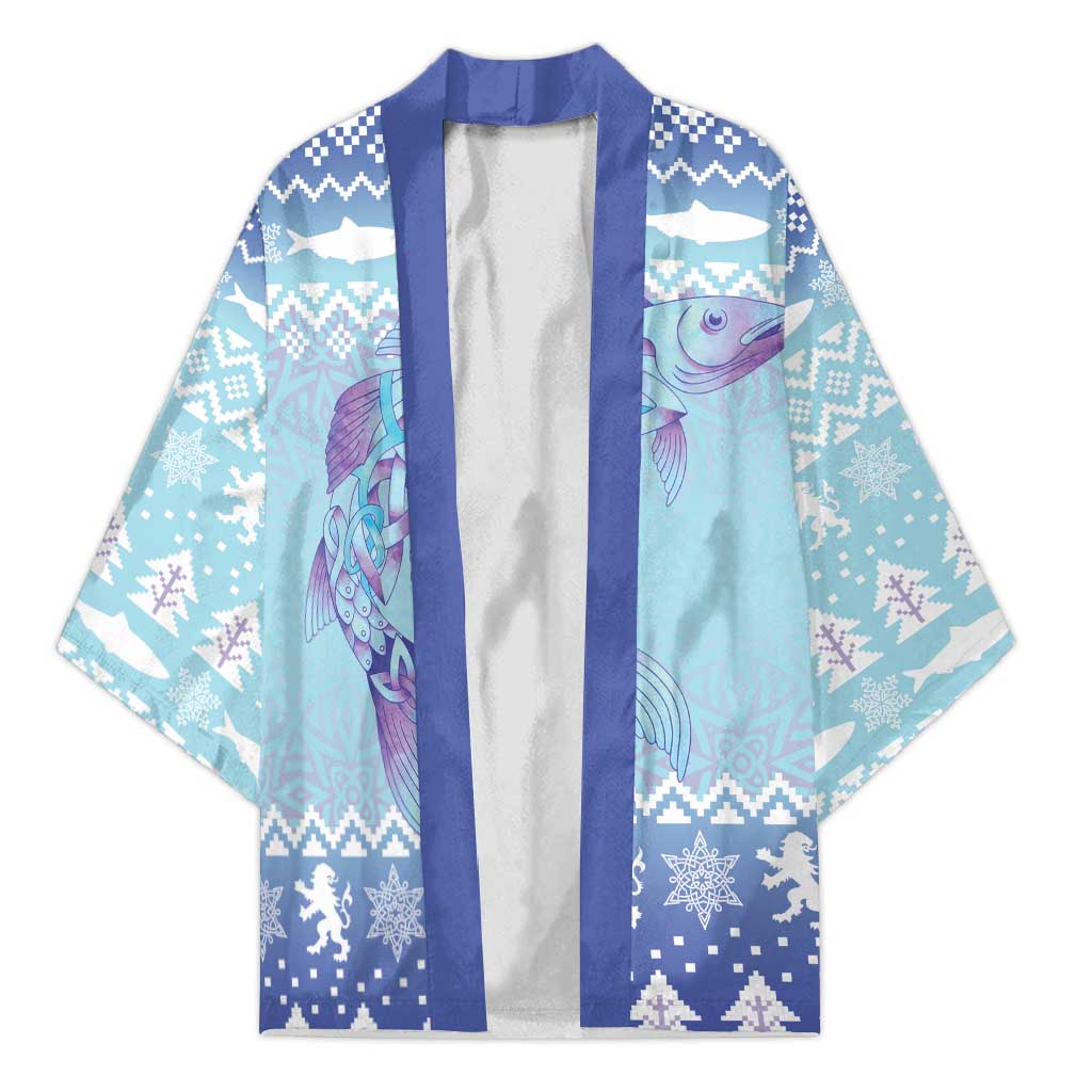 Cardiganshire Wales Christmas Kimono Ceredigion Herring Celtic Knot - Wonder Print Shop