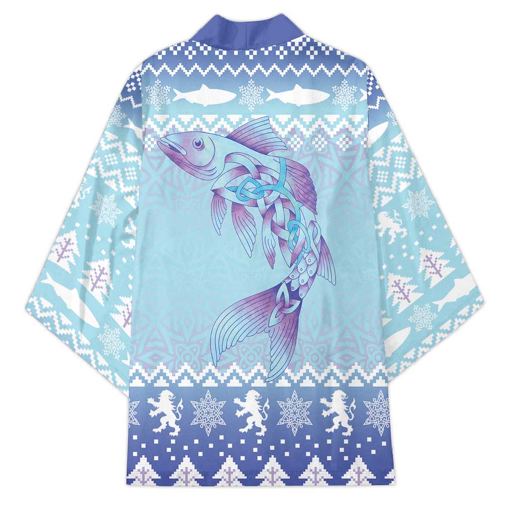 Cardiganshire Wales Christmas Kimono Ceredigion Herring Celtic Knot - Wonder Print Shop