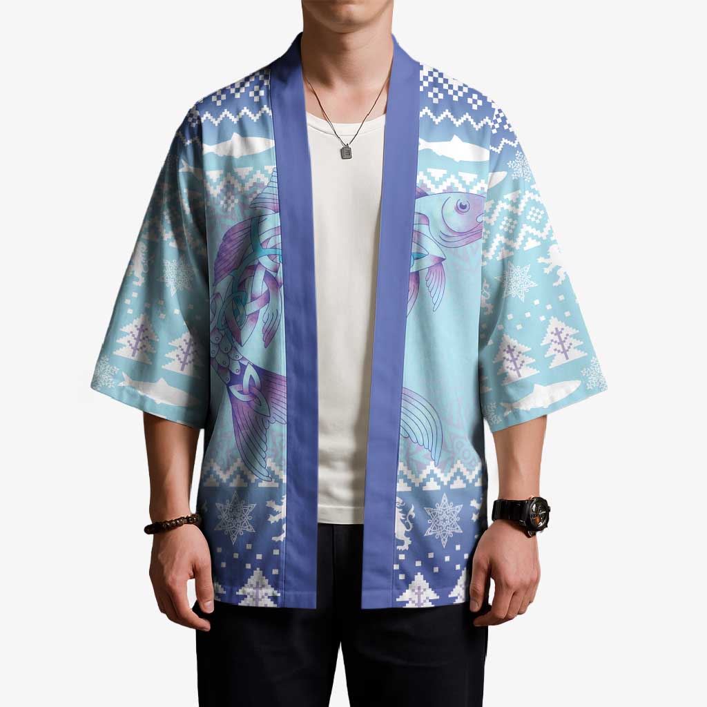 Cardiganshire Wales Christmas Kimono Ceredigion Herring Celtic Knot - Wonder Print Shop