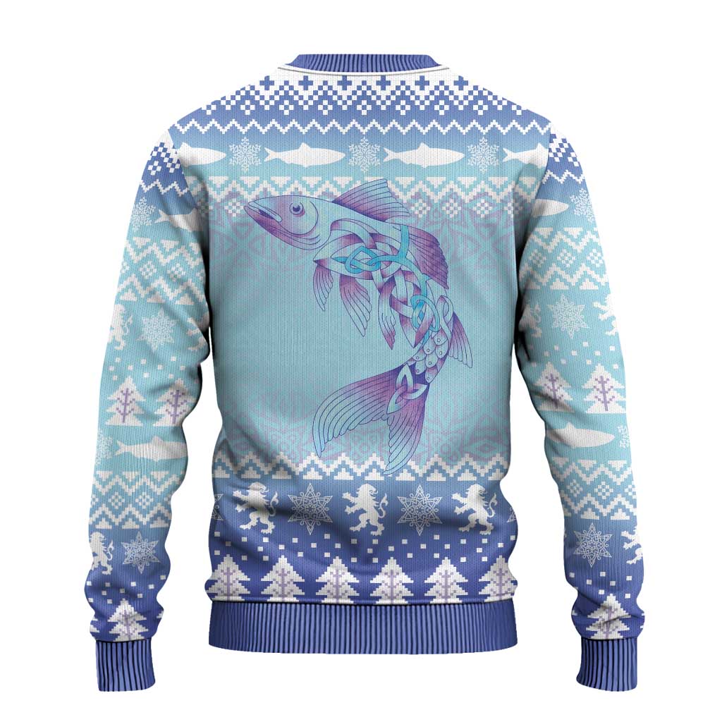 Cardiganshire Wales Christmas Ugly Christmas Sweater Ceredigion Herring Celtic Knot - Wonder Print Shop