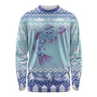 Cardiganshire Wales Christmas Long Sleeve Shirt Ceredigion Herring Celtic Knot - Wonder Print Shop