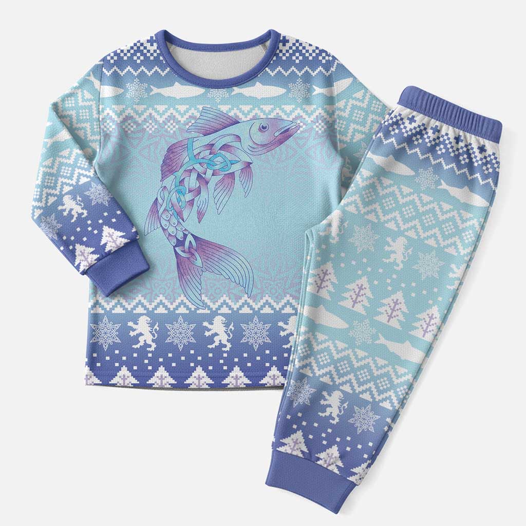 Cardiganshire Wales Christmas Pajama Set Ceredigion Herring Celtic Knot - Wonder Print Shop