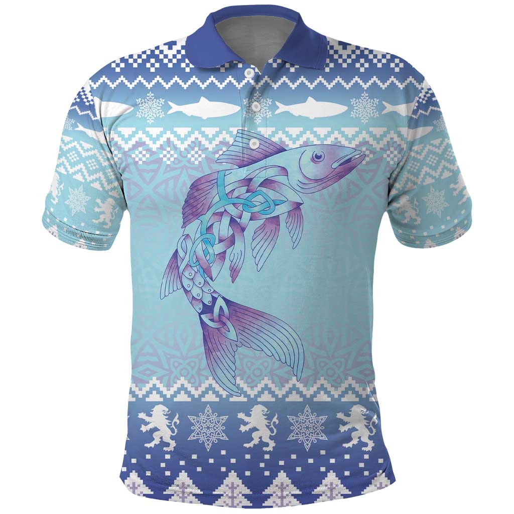 Cardiganshire Wales Christmas Polo Shirt Ceredigion Herring Celtic Knot - Wonder Print Shop