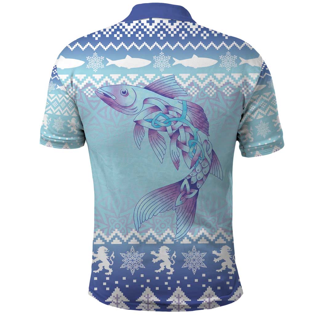 Cardiganshire Wales Christmas Polo Shirt Ceredigion Herring Celtic Knot - Wonder Print Shop