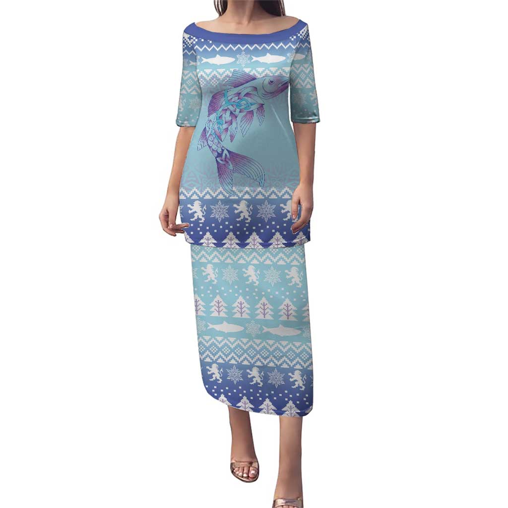 Cardiganshire Wales Christmas Puletasi Ceredigion Herring Celtic Knot - Wonder Print Shop