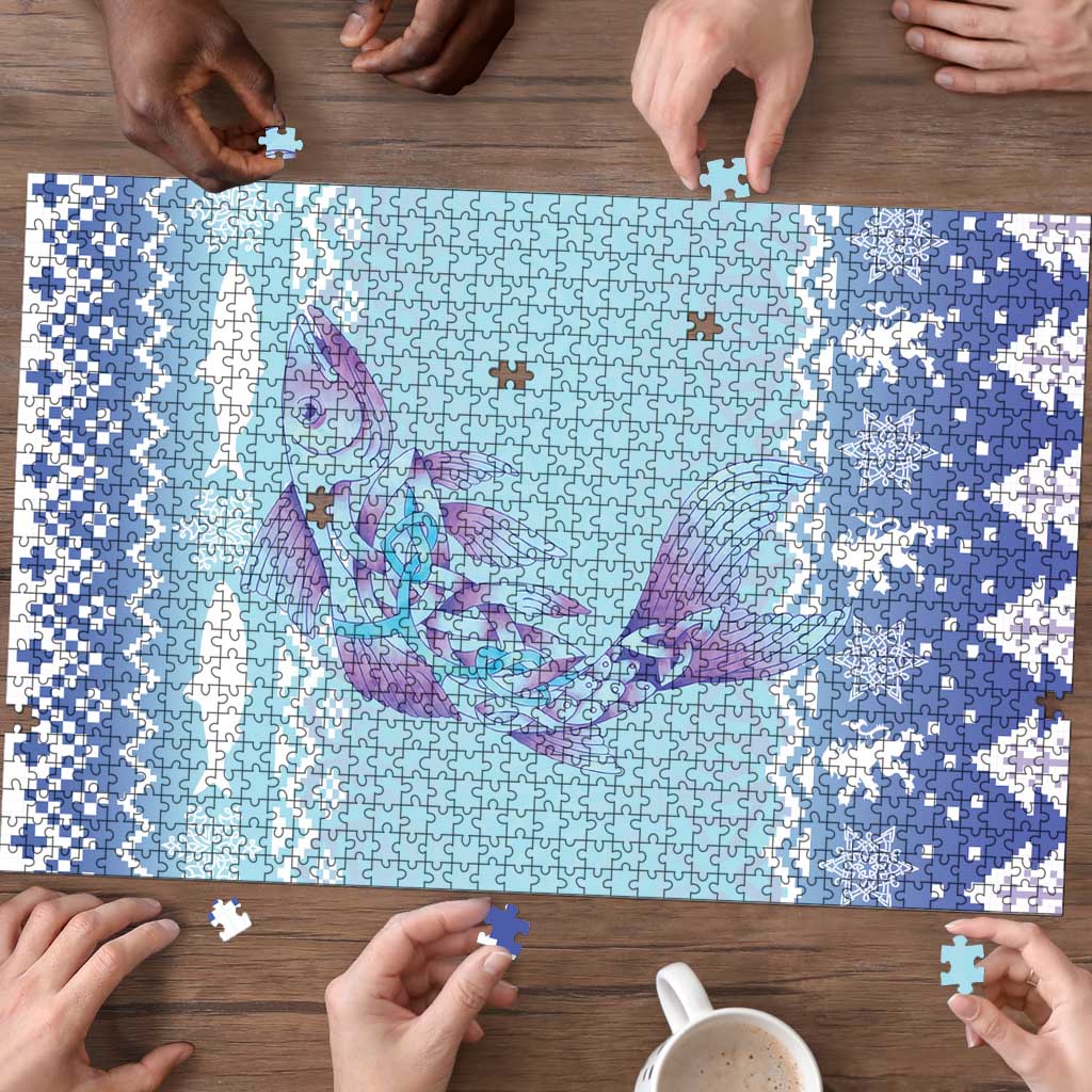 Cardiganshire Wales Christmas Puzzle Ceredigion Herring Celtic Knot - Wonder Print Shop