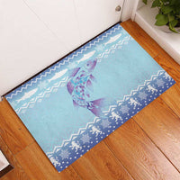 Cardiganshire Wales Christmas Rubber Doormat Ceredigion Herring Celtic Knot - Wonder Print Shop