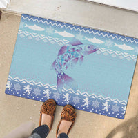 Cardiganshire Wales Christmas Rubber Doormat Ceredigion Herring Celtic Knot - Wonder Print Shop