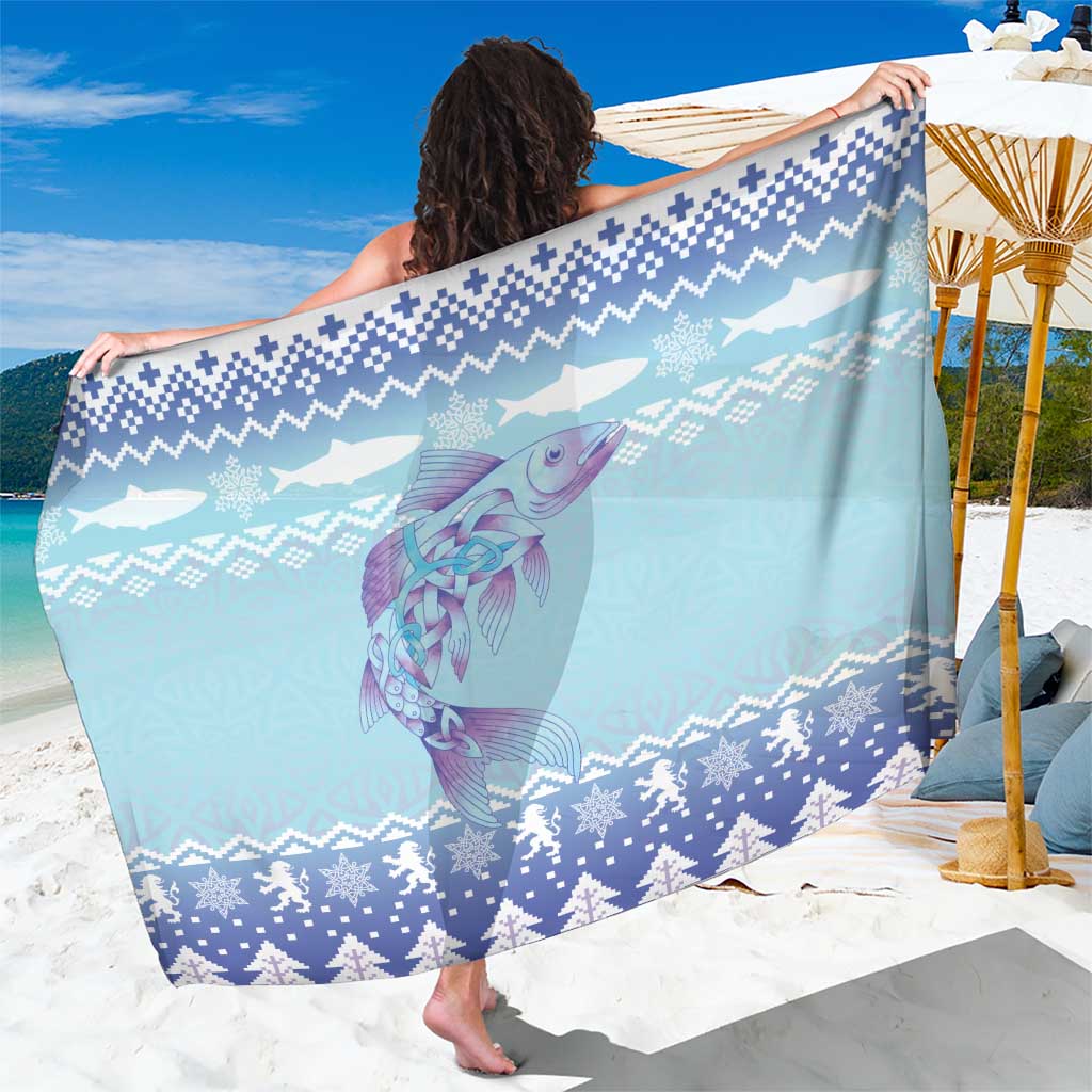 Cardiganshire Wales Christmas Sarong Ceredigion Herring Celtic Knot - Wonder Print Shop