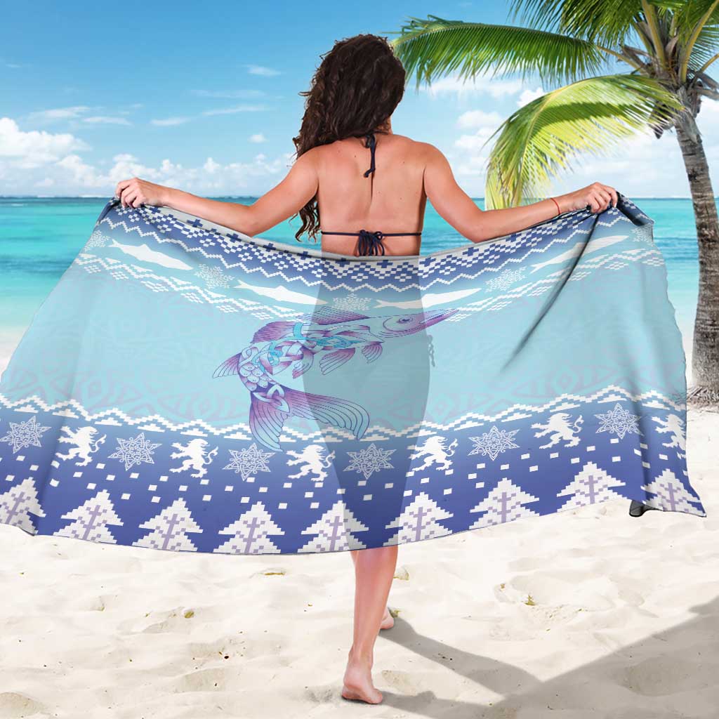 Cardiganshire Wales Christmas Sarong Ceredigion Herring Celtic Knot - Wonder Print Shop