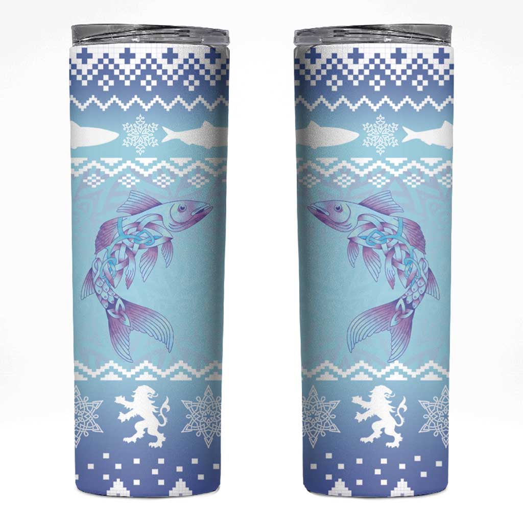 Cardiganshire Wales Christmas Skinny Tumbler Ceredigion Herring Celtic Knot - Wonder Print Shop