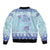 Cardiganshire Wales Christmas Sleeve Zip Bomber Jacket Ceredigion Herring Celtic Knot - Wonder Print Shop