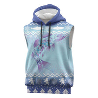 Cardiganshire Wales Christmas Sleeveless Hoodie Ceredigion Herring Celtic Knot - Wonder Print Shop