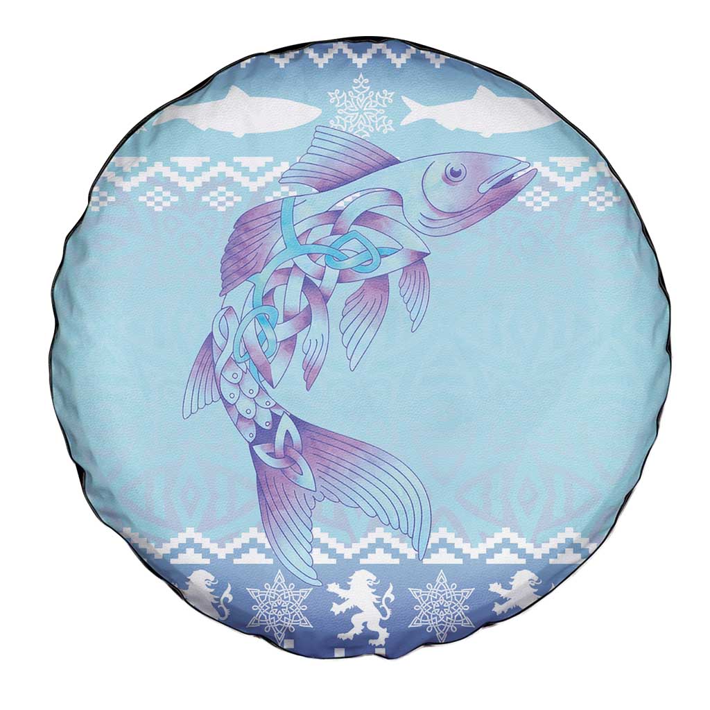 Cardiganshire Wales Christmas Spare Tire Cover Ceredigion Herring Celtic Knot - Wonder Print Shop