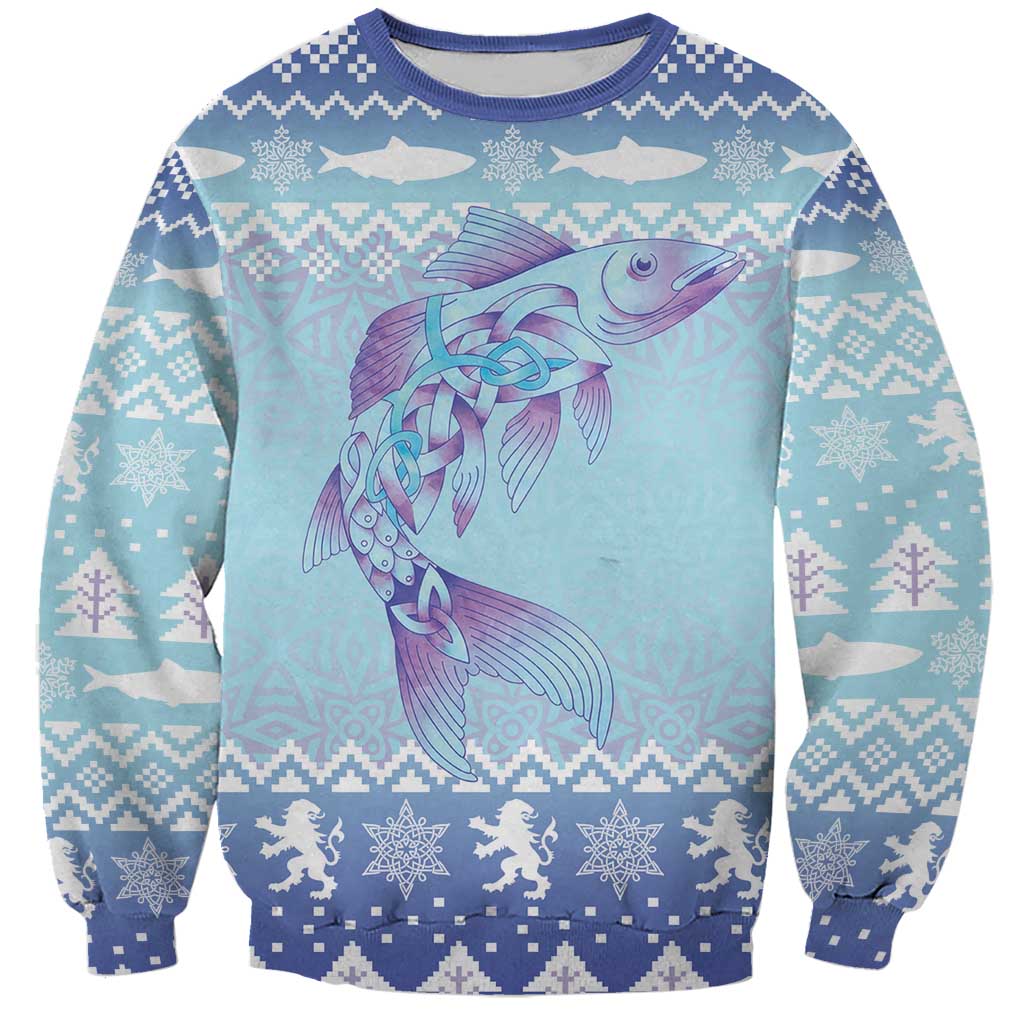 Cardiganshire Wales Christmas Sweatshirt Ceredigion Herring Celtic Knot - Wonder Print Shop