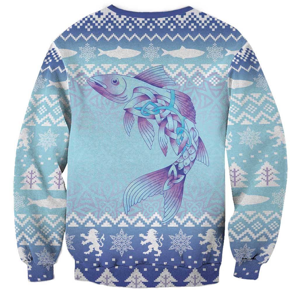 Cardiganshire Wales Christmas Sweatshirt Ceredigion Herring Celtic Knot - Wonder Print Shop
