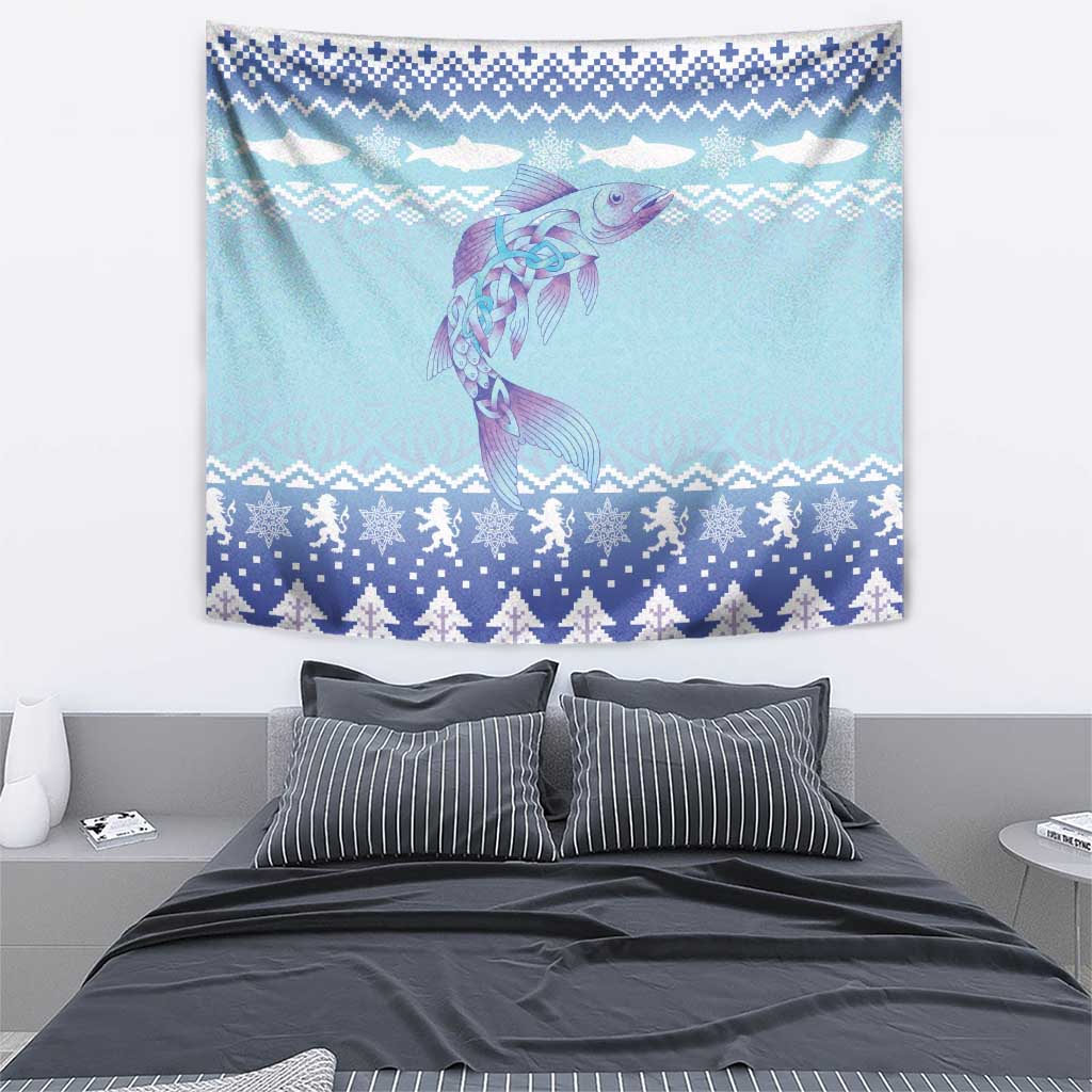 Cardiganshire Wales Christmas Tapestry Ceredigion Herring Celtic Knot - Wonder Print Shop