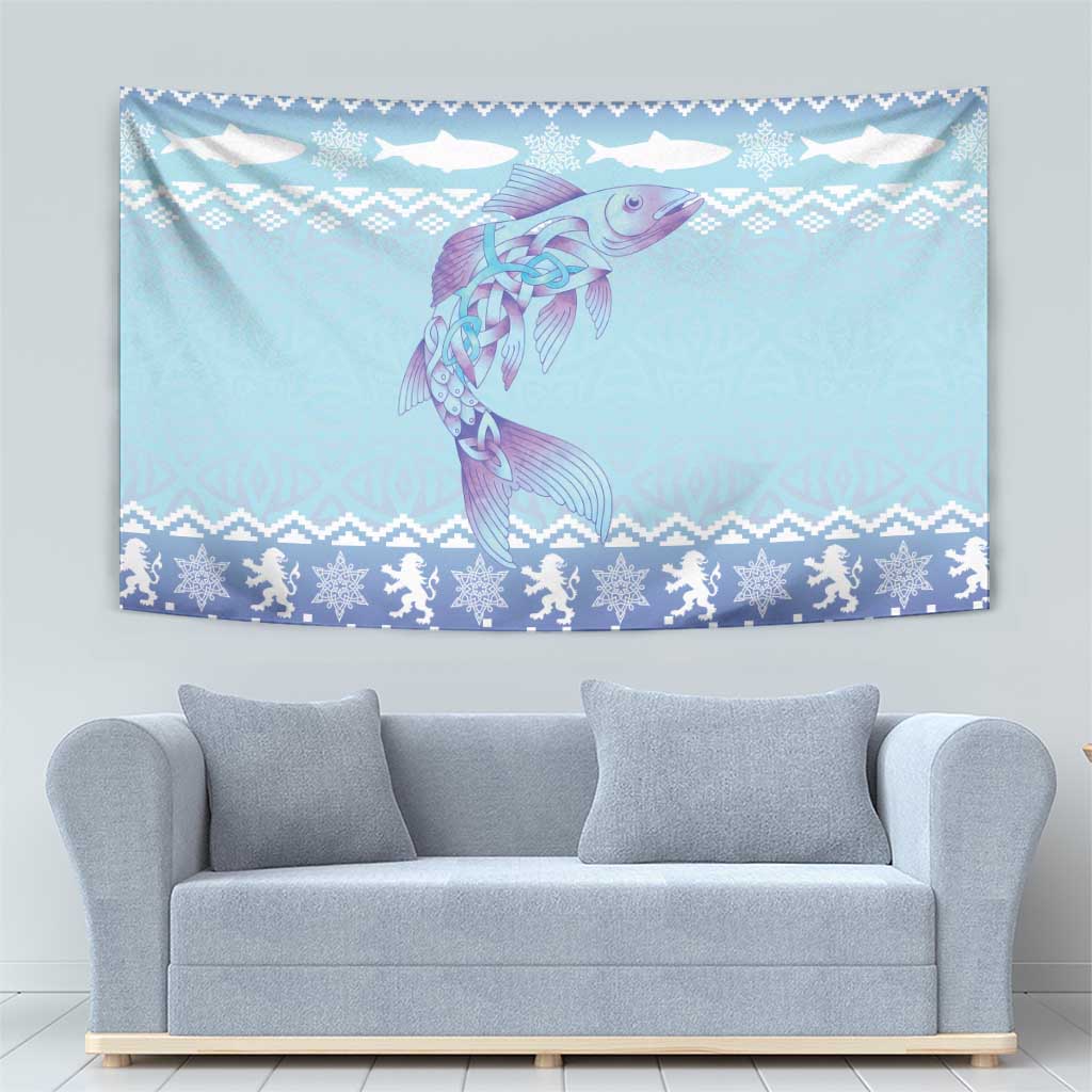 Cardiganshire Wales Christmas Tapestry Ceredigion Herring Celtic Knot - Wonder Print Shop