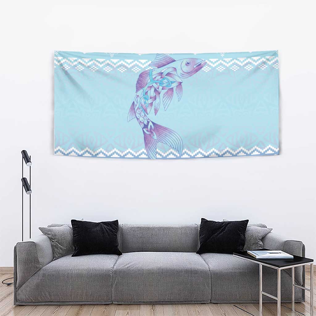 Cardiganshire Wales Christmas Tapestry Ceredigion Herring Celtic Knot - Wonder Print Shop