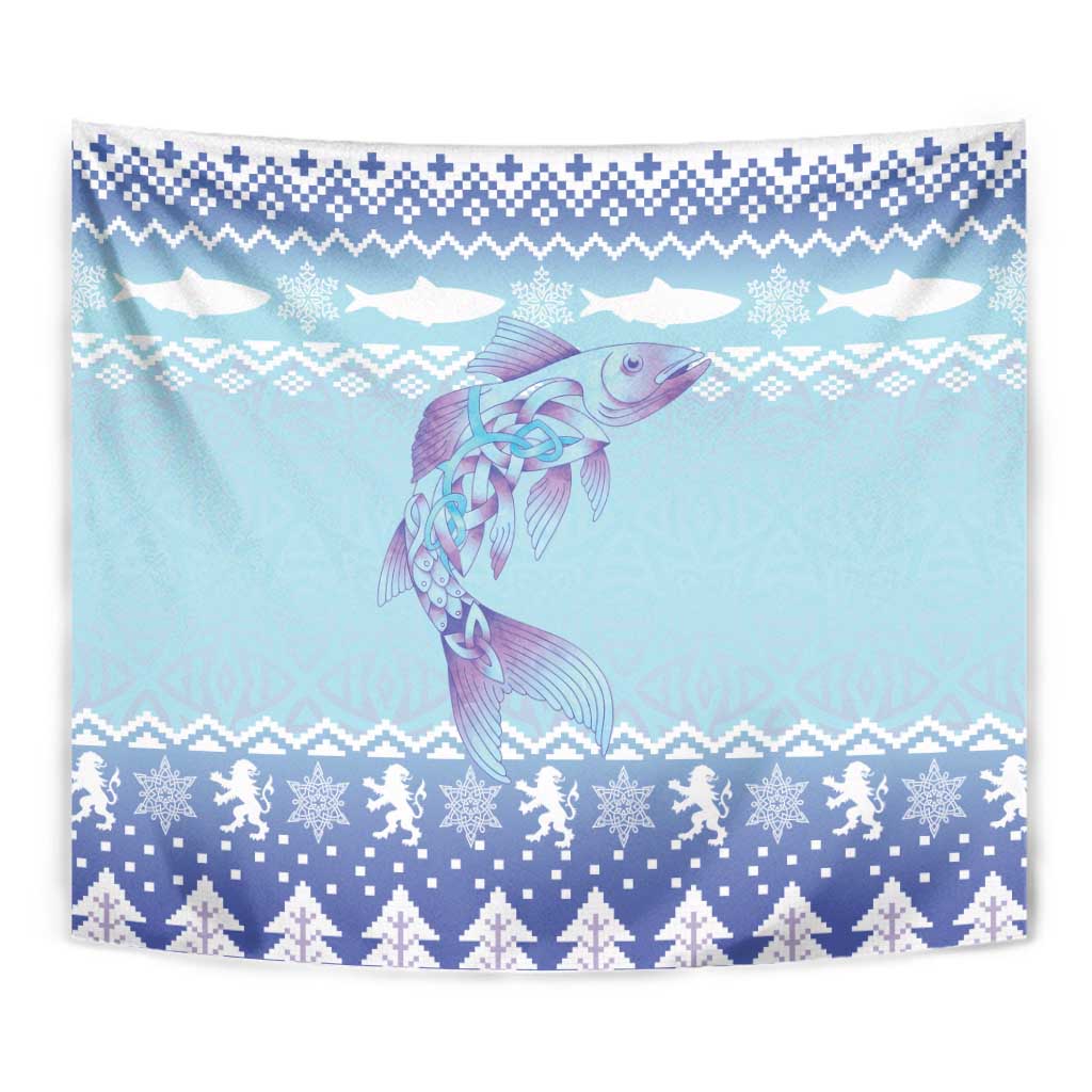 Cardiganshire Wales Christmas Tapestry Ceredigion Herring Celtic Knot - Wonder Print Shop