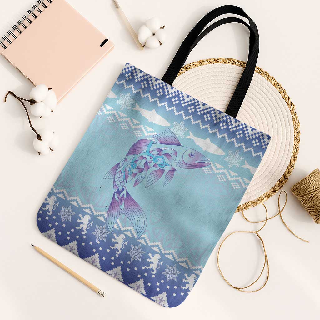 Cardiganshire Wales Christmas Tote Bag Ceredigion Herring Celtic Knot - Wonder Print Shop