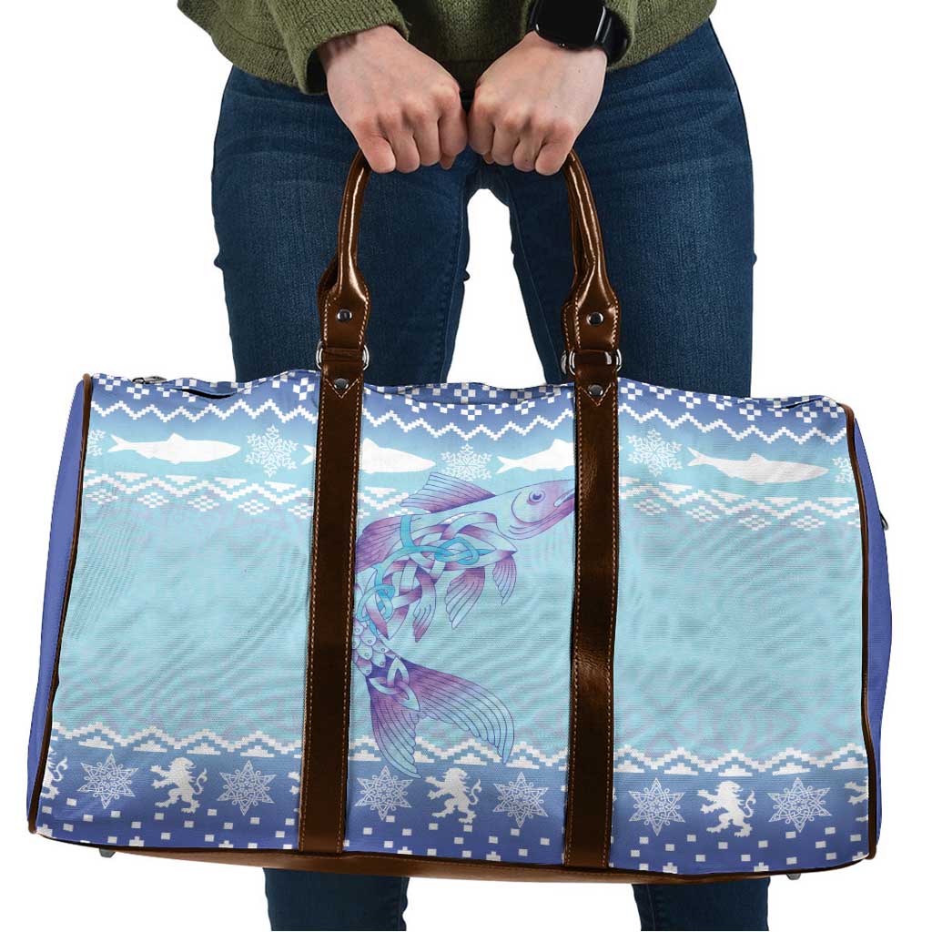 Cardiganshire Wales Christmas Travel Bag Ceredigion Herring Celtic Knot - Wonder Print Shop