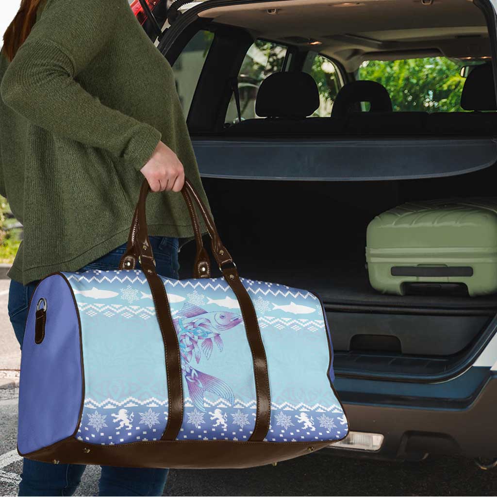 Cardiganshire Wales Christmas Travel Bag Ceredigion Herring Celtic Knot - Wonder Print Shop