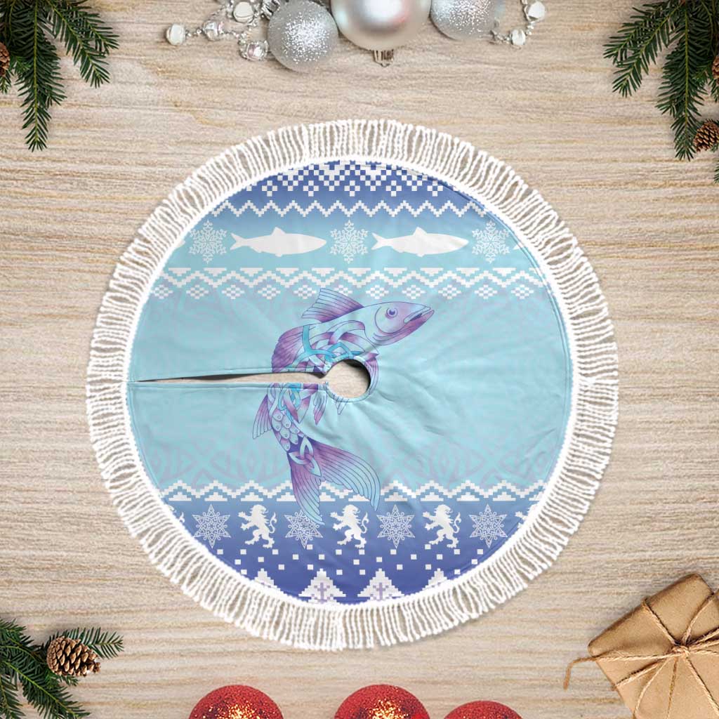 Cardiganshire Wales Christmas Tree Skirt Ceredigion Herring Celtic Knot - Wonder Print Shop