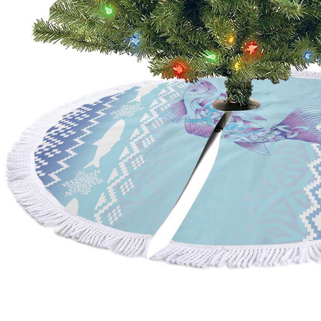 Cardiganshire Wales Christmas Tree Skirt Ceredigion Herring Celtic Knot - Wonder Print Shop