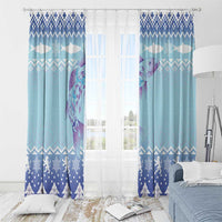 Cardiganshire Wales Christmas Window Curtain Ceredigion Herring Celtic Knot - Wonder Print Shop