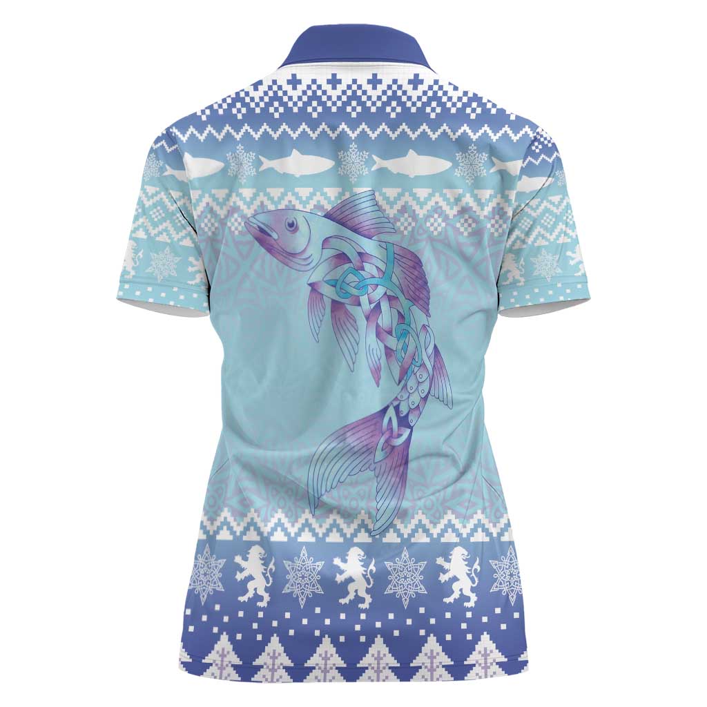 Cardiganshire Wales Christmas Women Polo Shirt Ceredigion Herring Celtic Knot - Wonder Print Shop