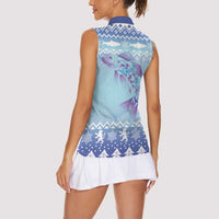 Cardiganshire Wales Christmas Women Sleeveless Polo Shirt Ceredigion Herring Celtic Knot - Wonder Print Shop