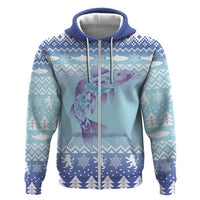 Cardiganshire Wales Christmas Zip Hoodie Ceredigion Herring Celtic Knot - Wonder Print Shop