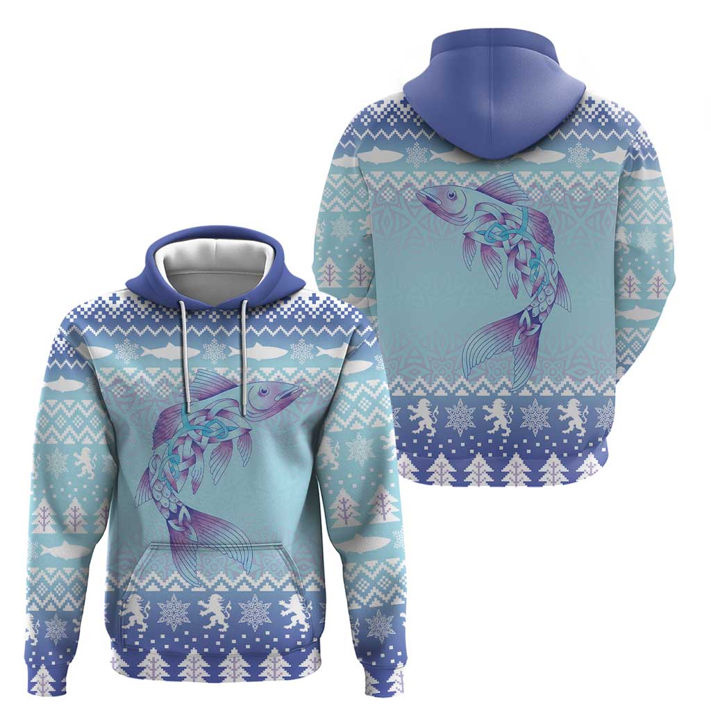 Cardiganshire Wales Christmas Zip Hoodie Ceredigion Herring Celtic Knot - Wonder Print Shop