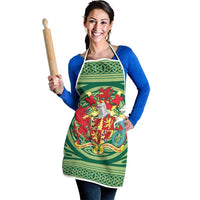 Personalized Carmarthenshire Wales Apron Map and Emblem Celtic Style - Wonder Print Shop