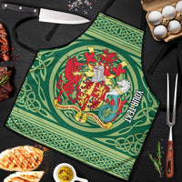 Personalized Carmarthenshire Wales Apron Map and Emblem Celtic Style - Wonder Print Shop