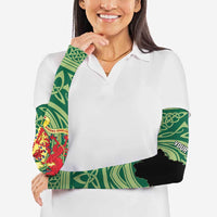 Personalized Carmarthenshire Wales Arm Sleeves Map and Emblem Celtic Style - Wonder Print Shop