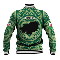 Personalized Carmarthenshire Wales Baseball Jacket Map and Emblem Celtic Style - Wonder Print Shop